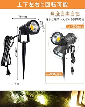 Amazon.co.jp : Herimo 5W 電球色 LEDガーデンライト 3000K